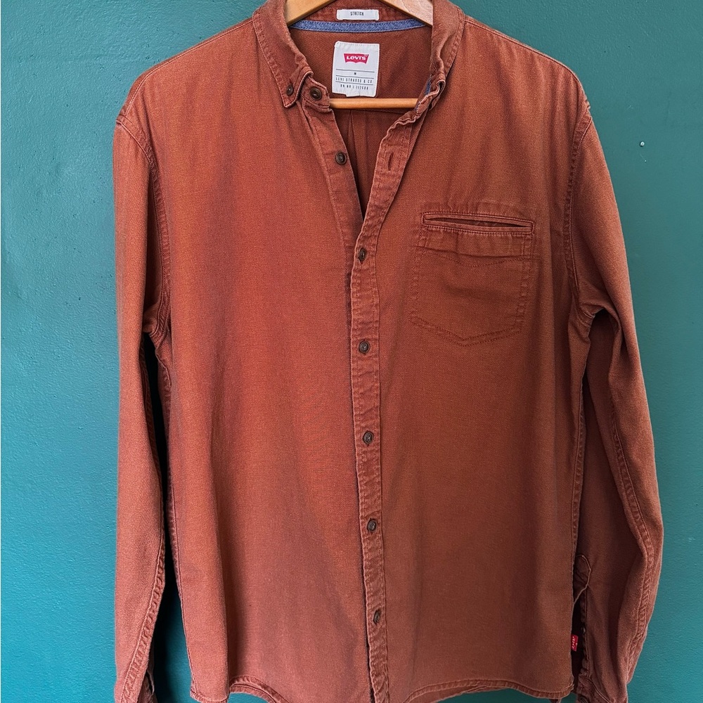 Levi's Brown Casual Button Down Shirt with Washed Look
